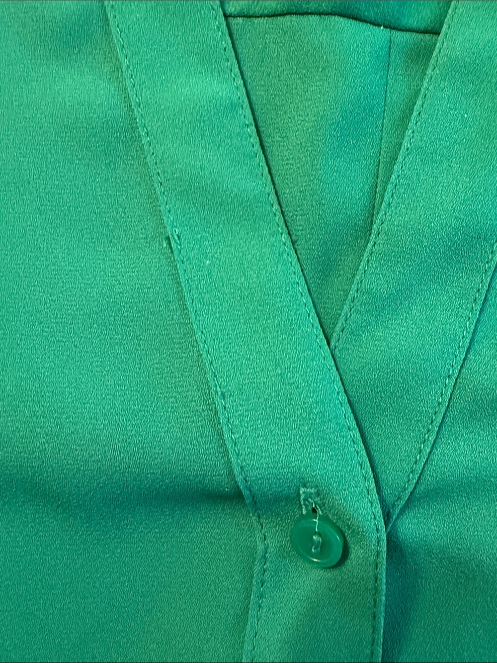 The Limited Green Portofino Style Blouse Size Large Button Front Career Top - Picture 9 of 13